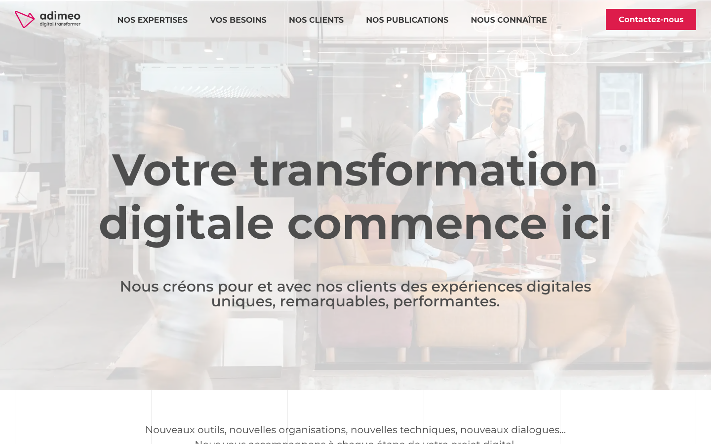 Screenshot of Adimeo website