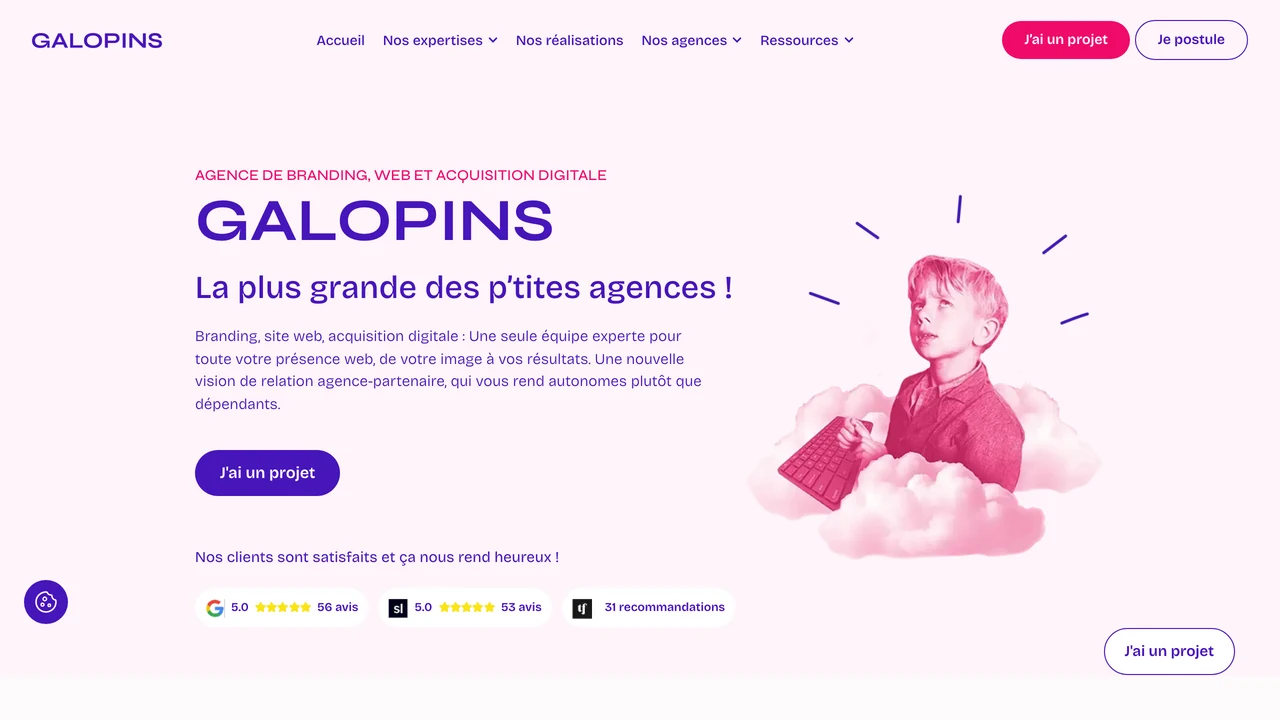 Capture du site web de Galopins