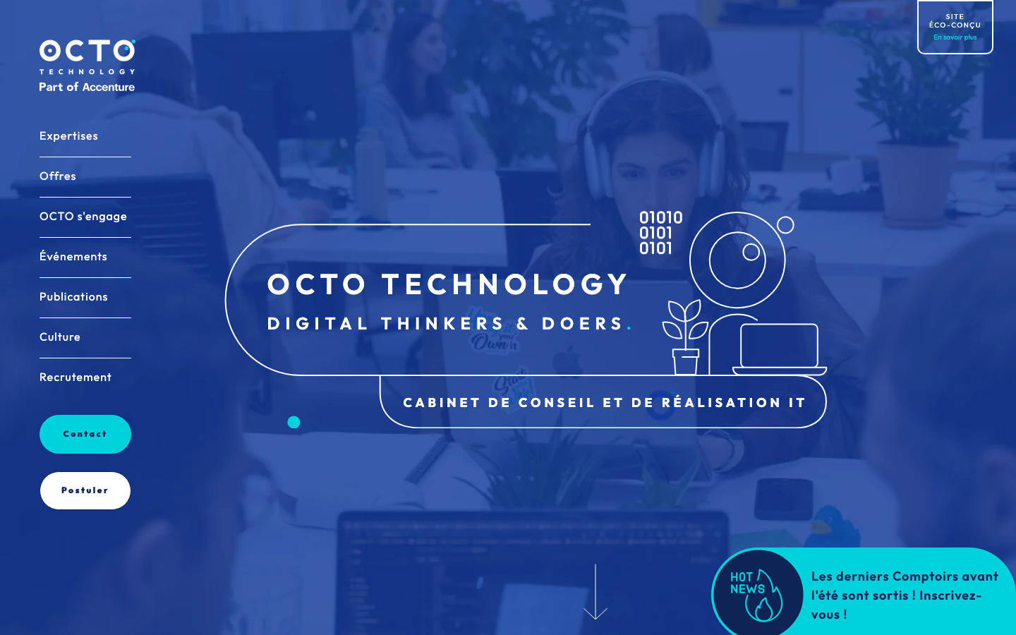 Capture du site web de OCTO Technology