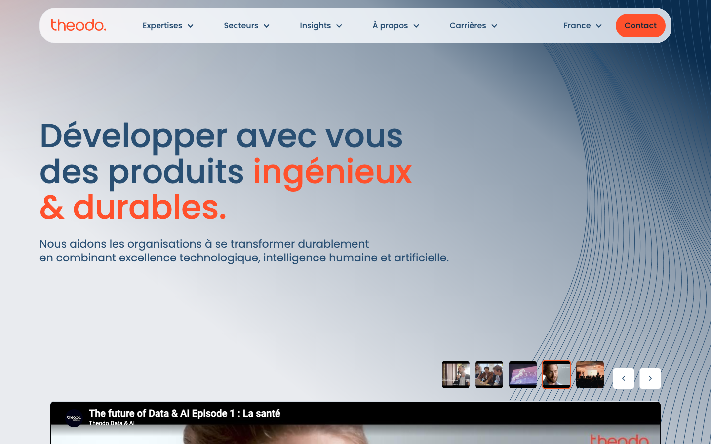 Capture du site web de Theodo